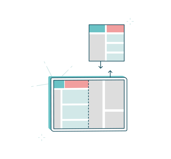 Maintenance évolutive WinDev, illustration isométrique