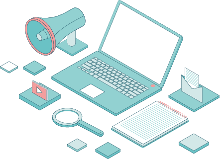 Actualités WinDev, WebDev et WinDev Mobile, illustration isométrique