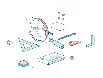 Audit d'architecture, de code et de base de données WinDev, WebDev, illustration isométrique
