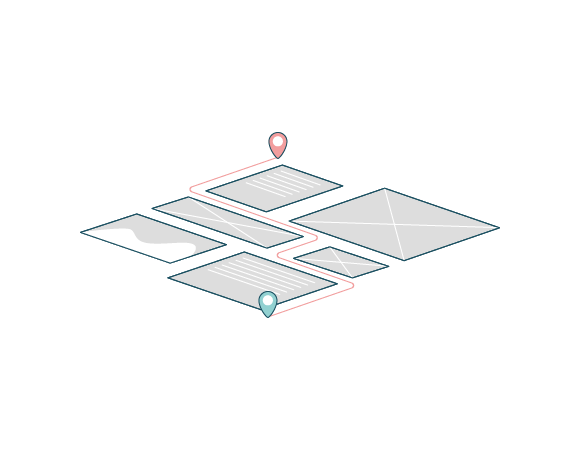 Optimisation de l'ergonomie et de la navigation WebDev, illustration isométrique
