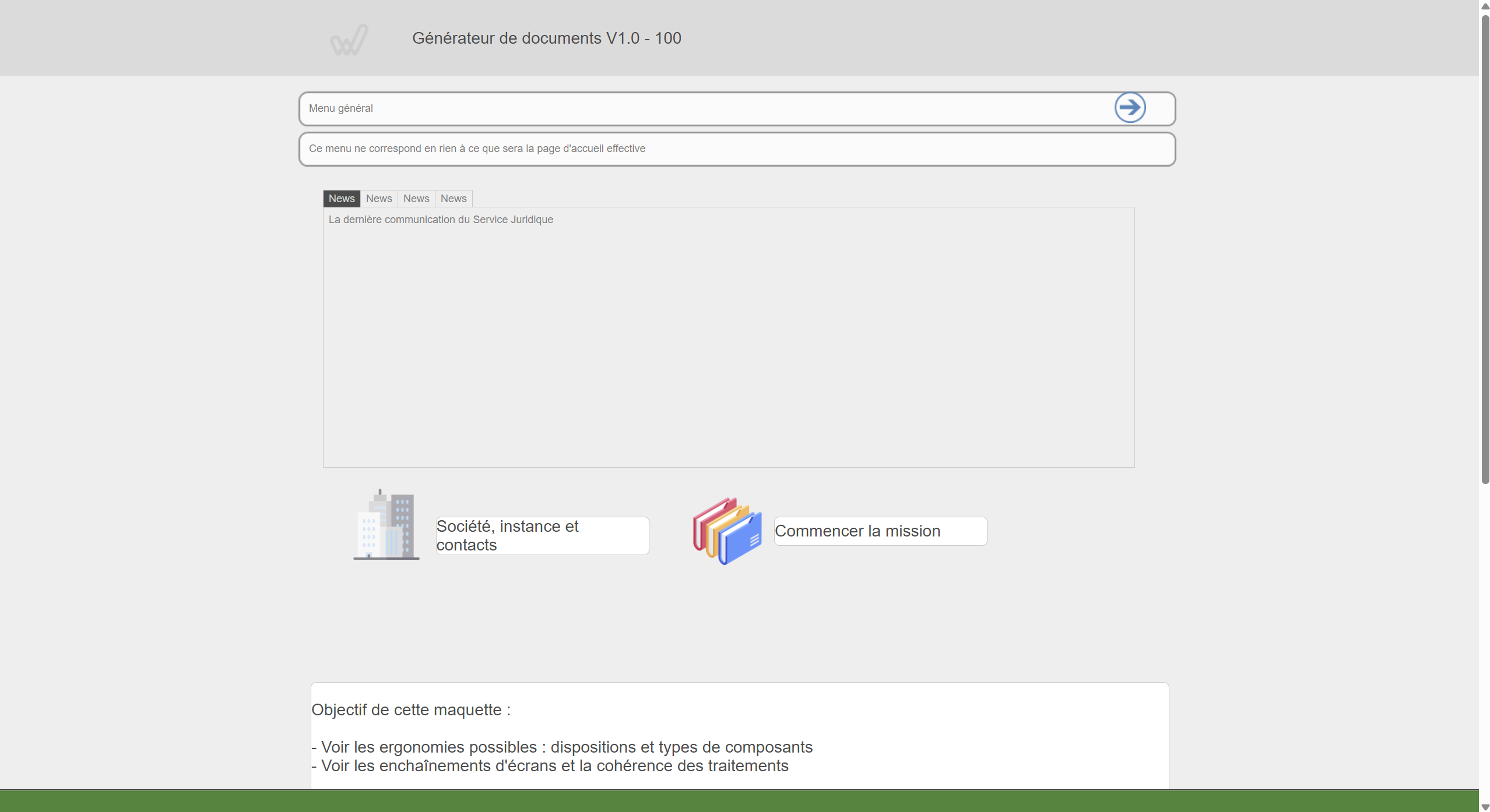 La page d'accueil du site catalogue Syndex avant la refonte, dans l'interface WebDev d'origine