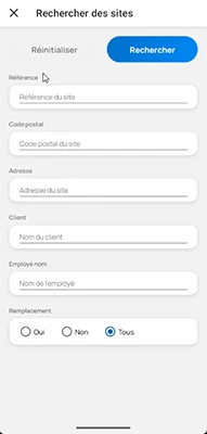 Saisie d'une intervention depuis l'application mobile AUREL
