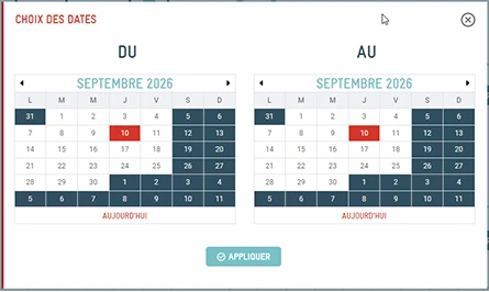 Sélecteur de période