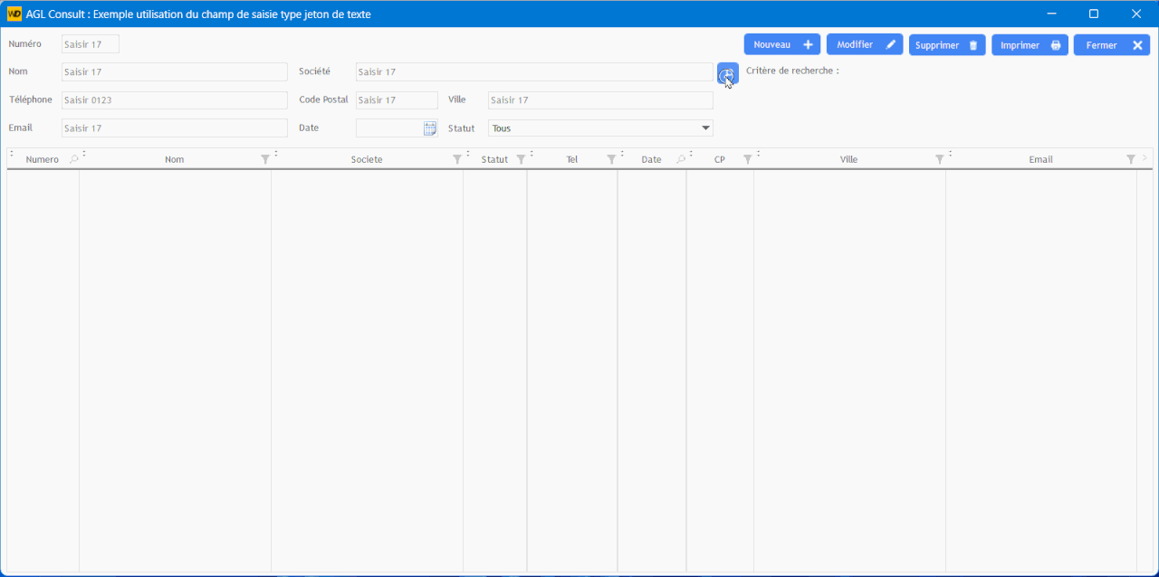 Windev UX : Critères dans un champ jetons
